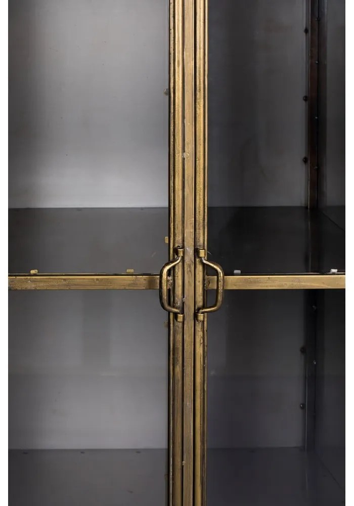 Kovová vitrína v zlatej farbe 64x184 cm Gertlush – Dutchbone