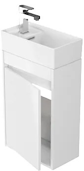 Cersanit Crea, závesná skrinka + umývadlo 40cm, SET B102, biela, S801-276