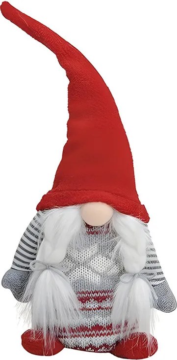 Pani škriatková so vzorovaným svetrom 38 cm