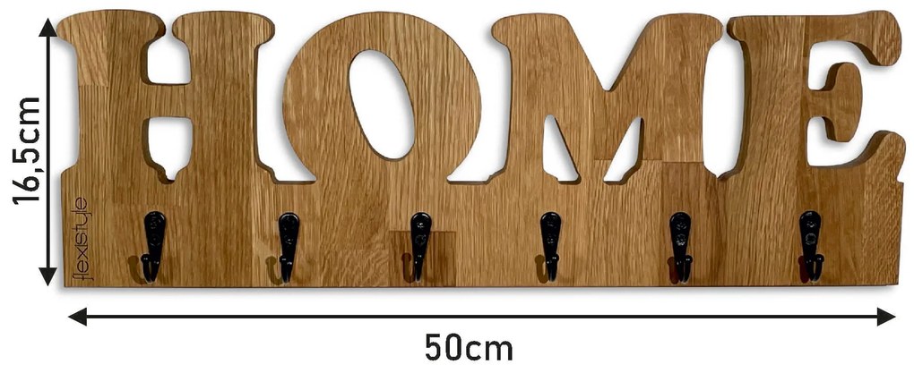 Dekorstudio Drevený vešiak na stenu HOME