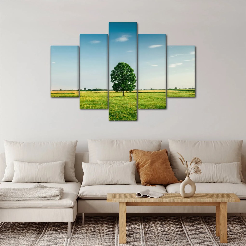 Obraz stromu uprostred lúky (150x105 cm)