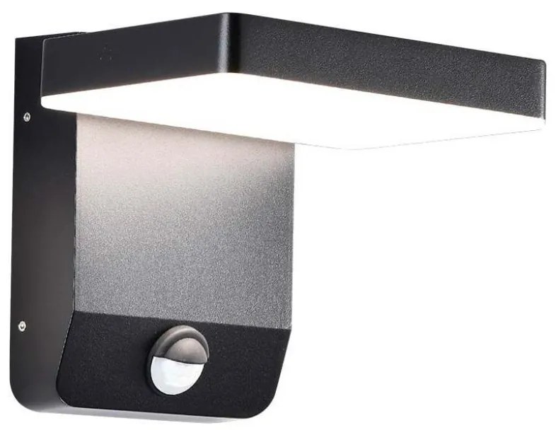 LED Vonkajšie nástenné svietidlo so senzorom LED/17W/230V 4000K čierna