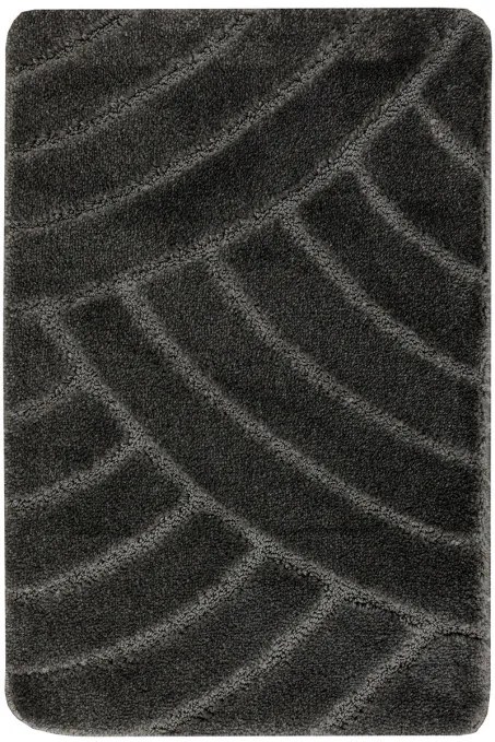 Kúpeľňový koberček Sash Sage tmavosivý, pruhy