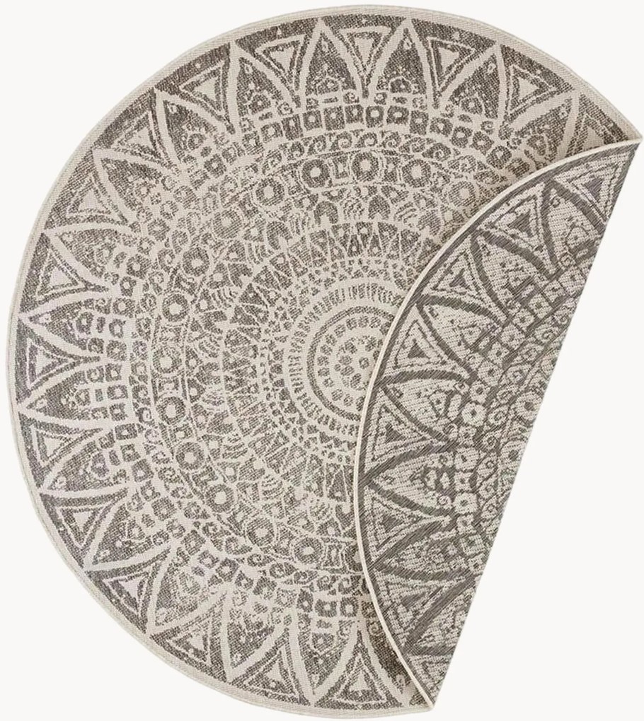 Okrúhly obojstranný koberec do interiéru/exteriéru Lilja