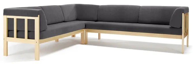 Rohová pohovka 3x3 KIM, látka Medley, tmavošedá