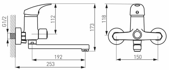 FERRO - Vaňová batéria ONE lesklý chróm