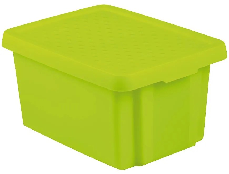 Dóza s vrchnákom Essentials 26l zelená