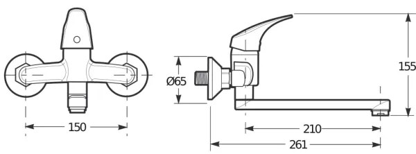 JIKA H3111N70042301 - Umývadlová batéria TALAS 15,5 cm lesklý chróm