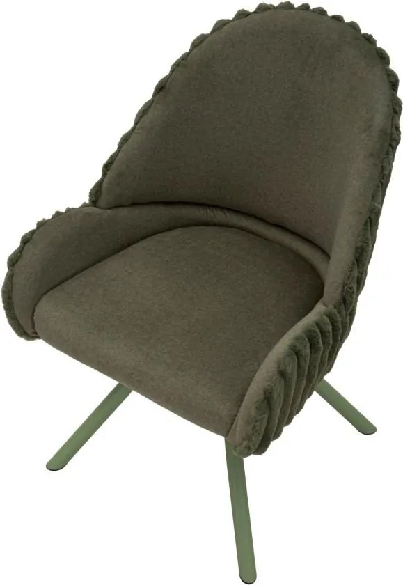 Zelená čalúnená jedálenské kreslá v súprave 2 ks s podrúčkami Stockholm – Mauro Ferretti