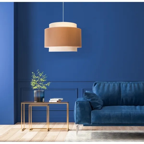 Duolla - Luster na lanku SOHO 1xE27/40W/230V pr. 40 cm béžová/krémová