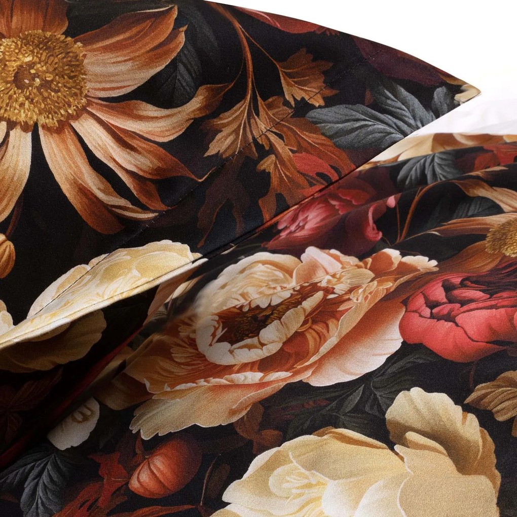 SATÉNOVÉ OBLIEČKY LUXURY PANERA 160X200 CM, 2KS 70X80 CM KVETY