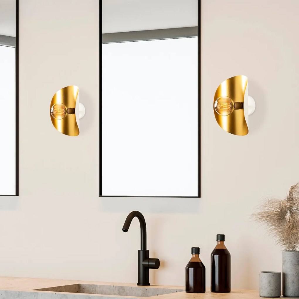 Nástenné svietidlo Sivani VI biela/zlatá