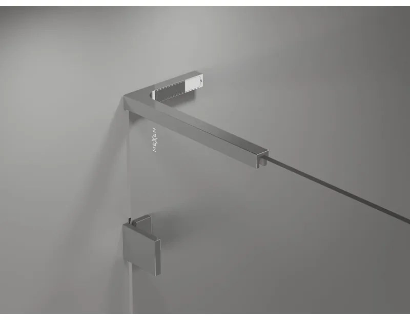 Mexen Lunar, L Duo sklápací sprchový kút 110 x 110 cm, 8mm číre sklo, chrómový profil, 834L-110L-110P-01-00