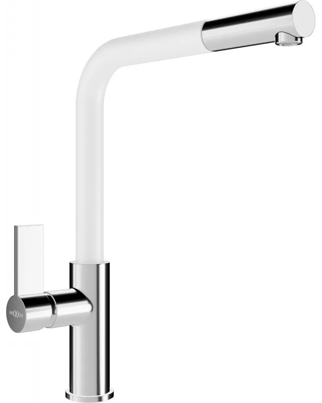 Mexen FLORA - Vysoká batéria/drezová, biela/chrómová, 670401-02
