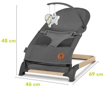 Lionelo - Detská hojdačka JUNE šedá