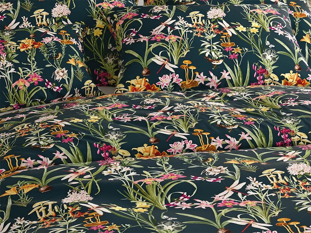 Bavlnené obliečky MYSTIC GARDEN tmavozelené Rozmer obliečky: 70 x 90 cm | 140 x 220 cm