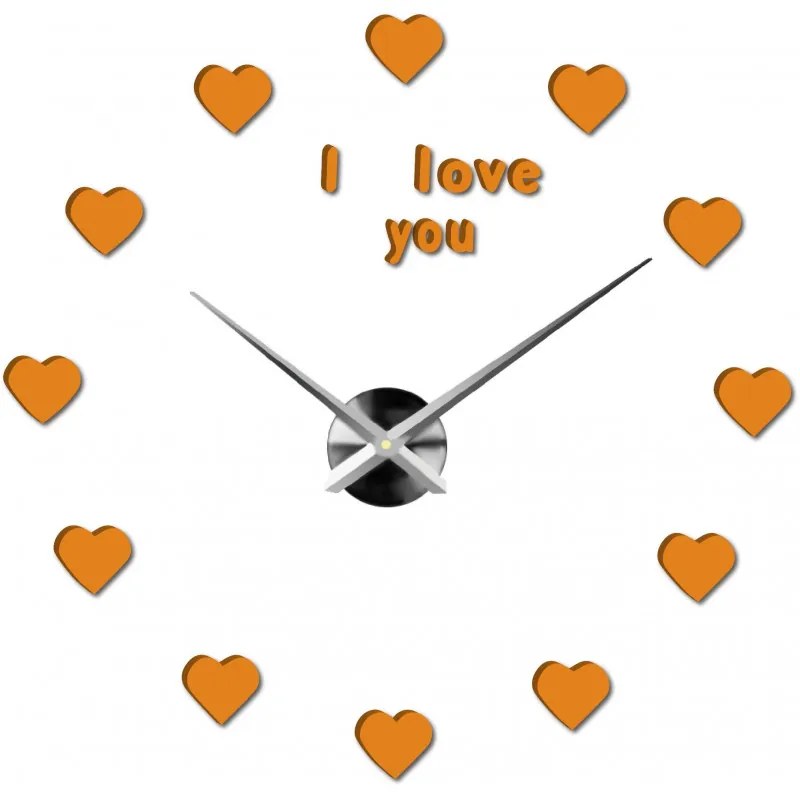 Moderné nalepovacie nástenné hodiny | 3D hodiny 12P014-Wanduhr HEU-