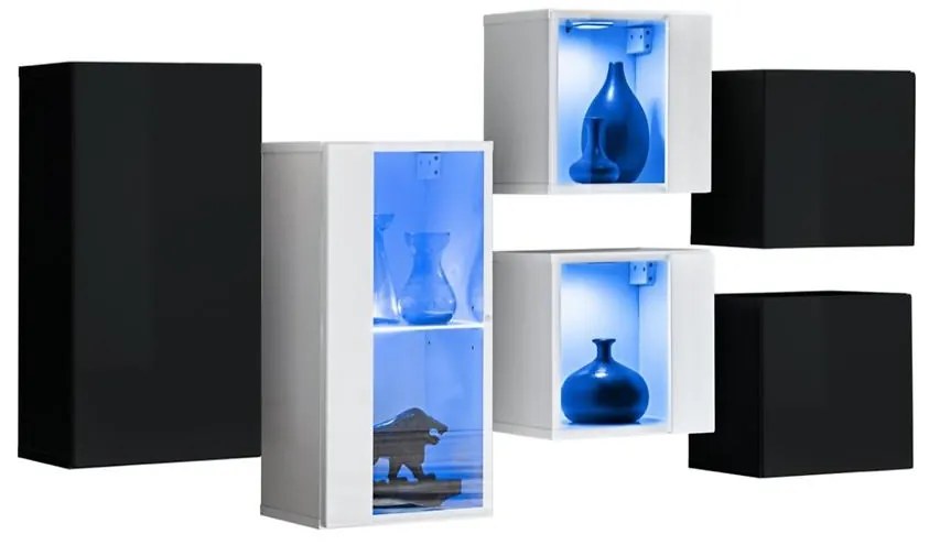 Komoda Switch SB IV čierna/biela