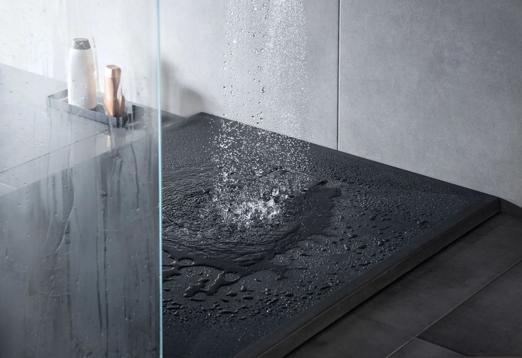 Deante Obdĺžniková sprchová vanička Correo 120x90 cm, granit, čierna - KQR N43B