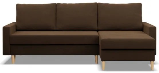 Rohová rozkladacia sedačka BLANK Comfort hnedá