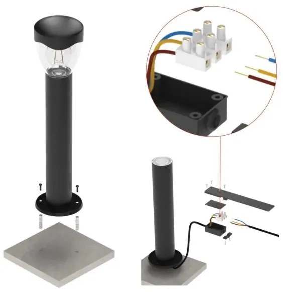 Vonkajšia lampa ARTEO 1xE27/15W/230V IP44 50 cm