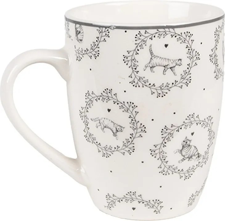 Porcelánový hrnček s mačičkami Lovely Grey Cats - 12 * 8 * 10 cm / 325 ml