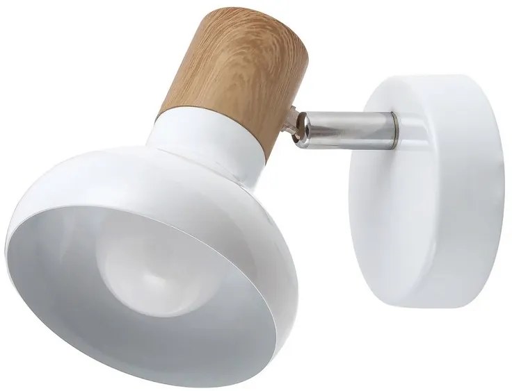 Rabalux HOLLY nástenné bodové svietidlo max. 1x40W | E14 | IP20 - biela, svetlé drevo