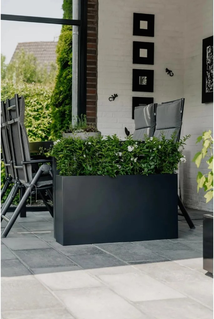 Kvetináč ELEMENTO SLIM, sklolaminát, šírka 90 cm, antracit