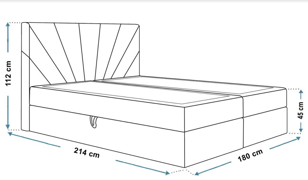 PROXIMA.store - Kontinentálna boxspring posteľ DONNA ROZMER: 140 x 200 cm, TYP MATRACA: TAŠTIČKOVÉ PRUŽINY, VRCHNÝ MATRAC (TOPPER): BEZ TOPPERU