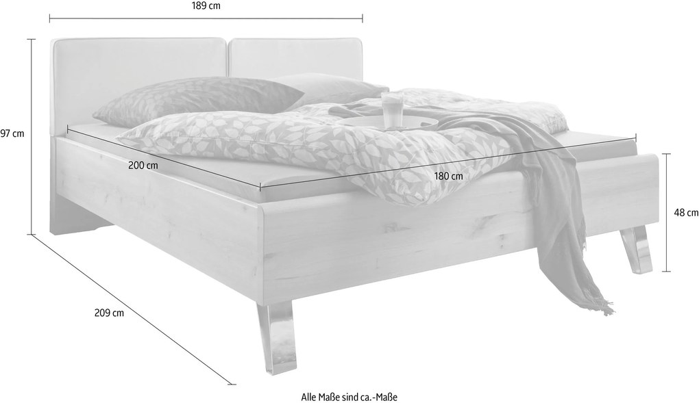 Drevená posteľ BARI s čalúneným čelom 160x199