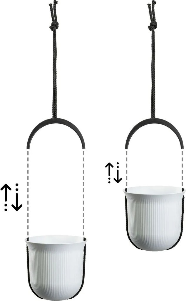 Závesný kvetináč AERA HANG 17,9 cm biely