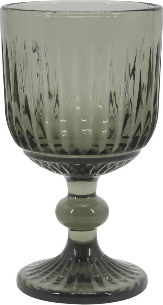 Dymový pohár na víno s drážkami Riller – Ø 8*14,5 cm / 250ml