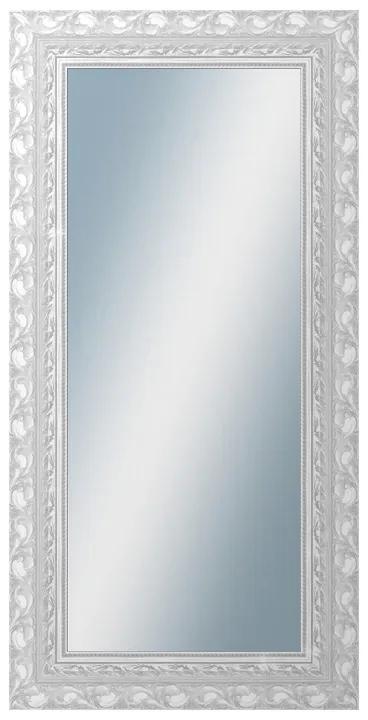 DANTIK - Zrkadlo v rámu, rozmer s rámom 60x120 cm z lišty ROKOKO strieborná hádzaná (2881)