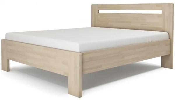 TEXPOL Manželská masívna posteľ LÍVIA - horizontálne čelo Veľkosť: 210 x 140 cm, Materiál: Dub, Morenie: prírodné