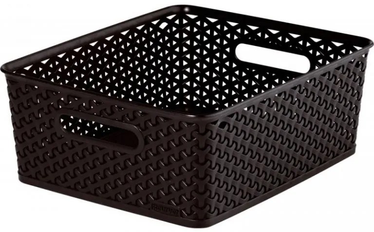 CURVER MY STYLE 33083 Plastový košík M - tm. hnedý