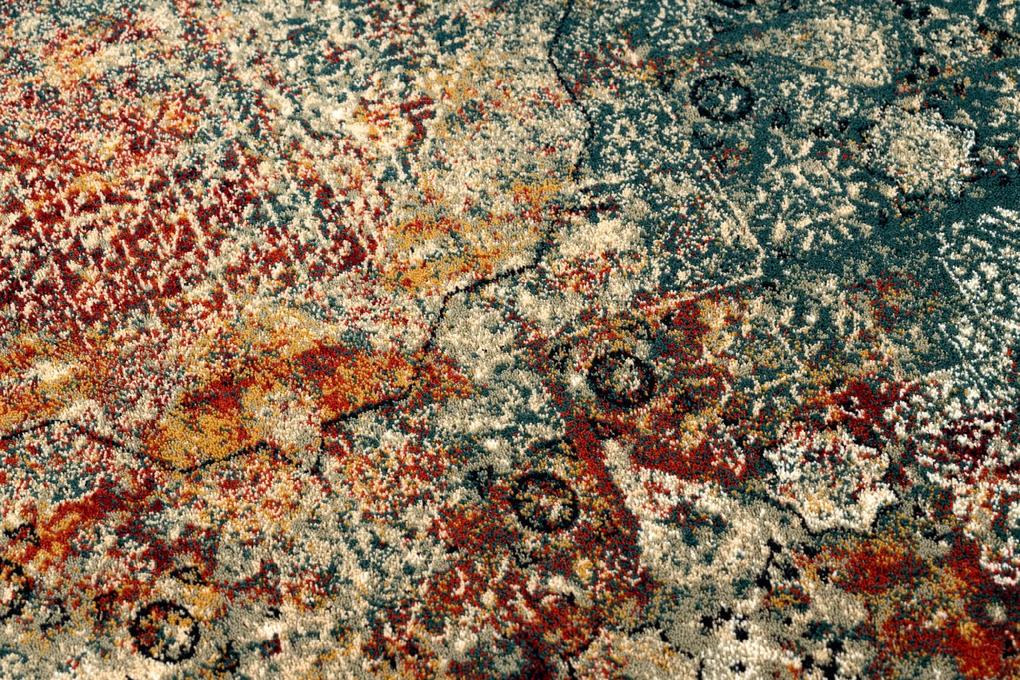 Vlnený koberec OMEGA MAMLUK Rozeta vintage smaragd Veľkosť: 170x235 cm