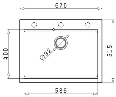 Pyramis 70094201 - Kuchynský drez SIROS 67x51,5 cm  granit/čierna