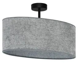 Duolla - Prisadený luster OVAL 1xE27/15W/230V šedá