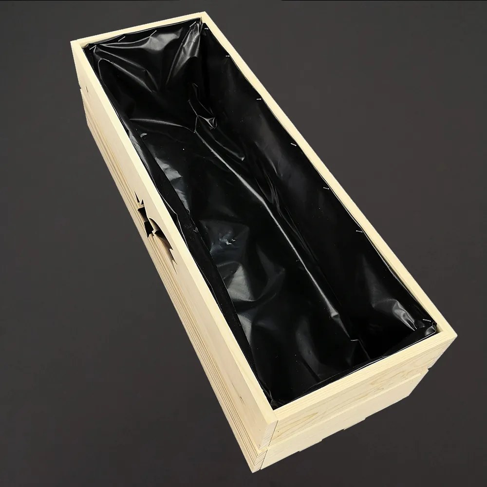 AMADEA Drevený vianočný kvetináč s kométou prírodnou, vo vnútri s čiernou fóliou, 62x21,5x17cm, český výrobok