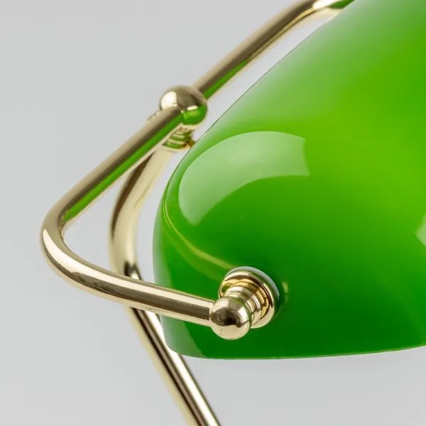 Brilagi - Stolná lampa BANK OFFICE 1xE27/60W/230V čierna/zlatá/zelená