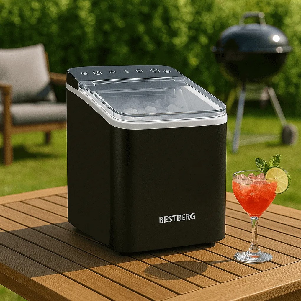 Výrobník ľadu BestBerg BBCM-11 / 150 W / 12 kg/24 hod. / čierna