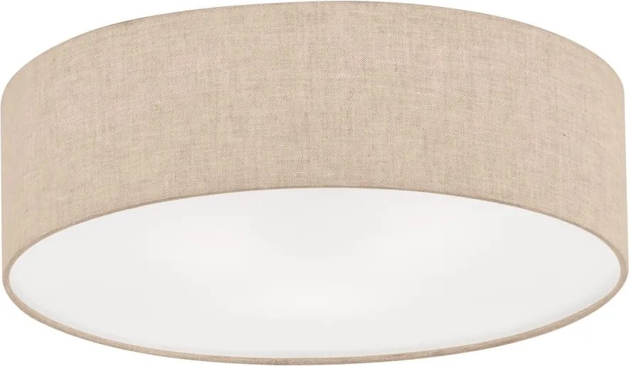 Béžové stropné svietidlo s textilným tienidlom ø 60 cm Thor – Fischer & Honsel