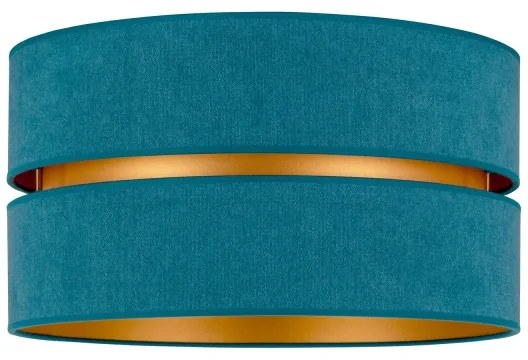 Duolla - Stropné svietidlo DUO 1xE27/40W/230V pr. 40 cm tyrkysová/zlatá
