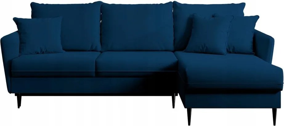 Rohová sedacia súprava Vivaldio L (modrá čierna)