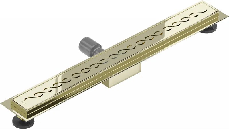 Mexen Flat M18 nerezový sprchový žľab  50 cm, zlatá, 1523050-15