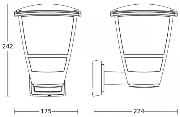 Steinel 084752 - Vonkajšie nástenné svietidlo L10 1xE27/15W/230V IP44