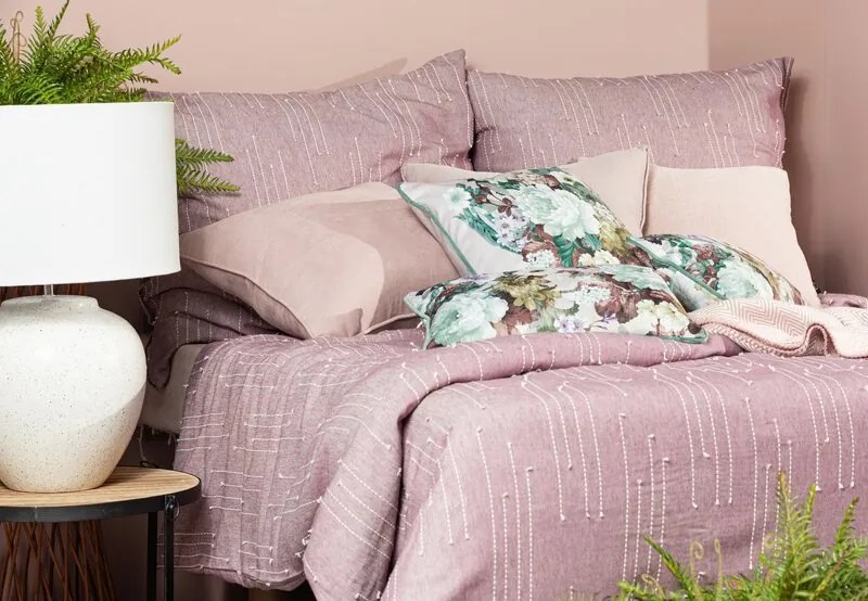 EUROFIRANY Bavlnená posteľná súprava s ozdobným prešívaním 160 cm x 200 cm viacfarebná 85% bavlna 15% polyester