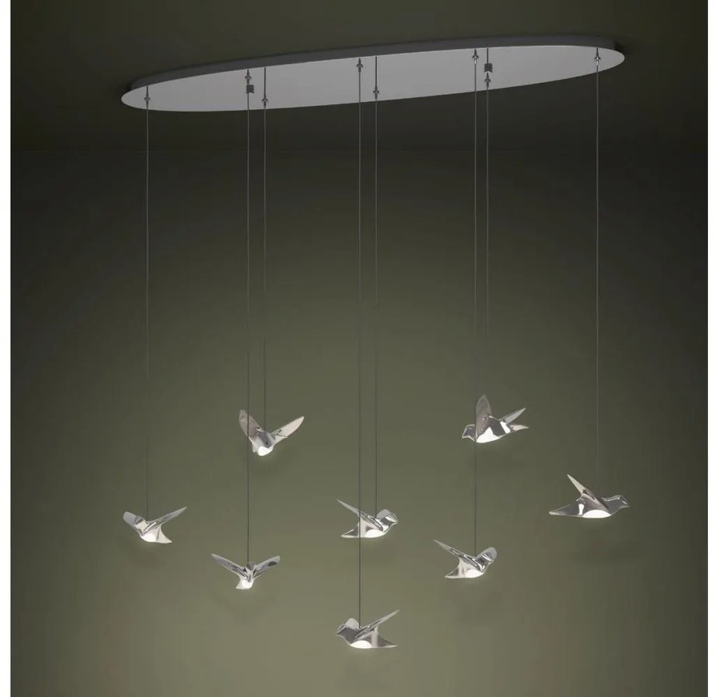 Eglo 390401 - LED Stmievateľný luster na lanku PARATEBUENO 8xLED/4,2W/230V chróm