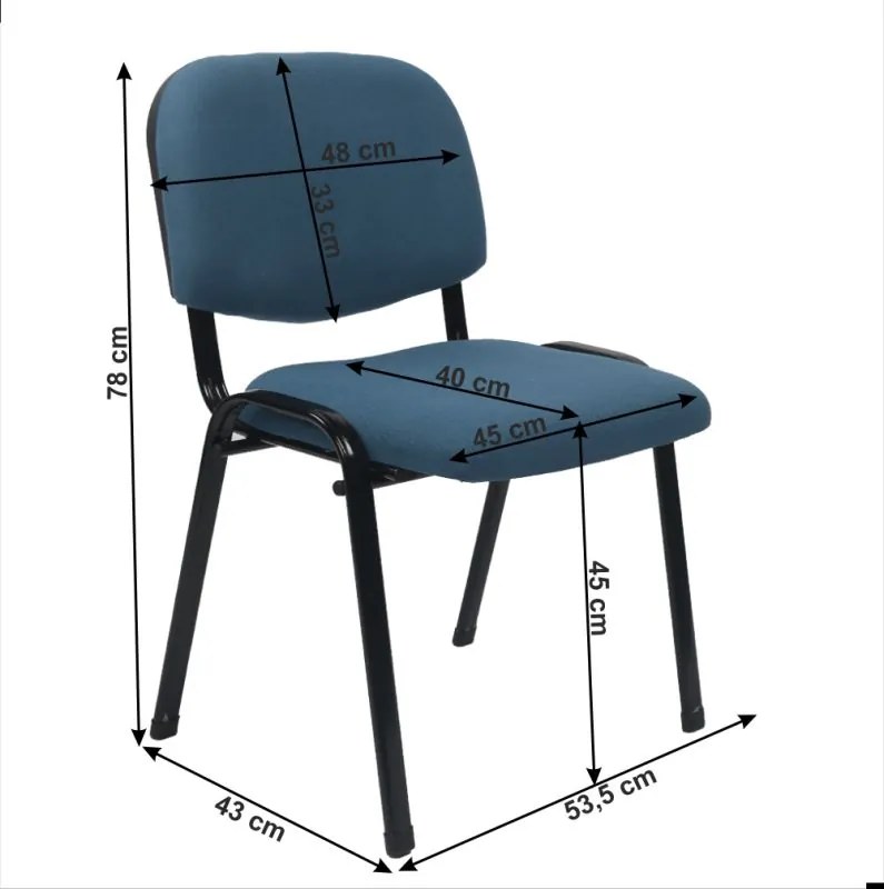 Kondela Kancelárska stolička, tmavomodrá, ISO 2 NEW