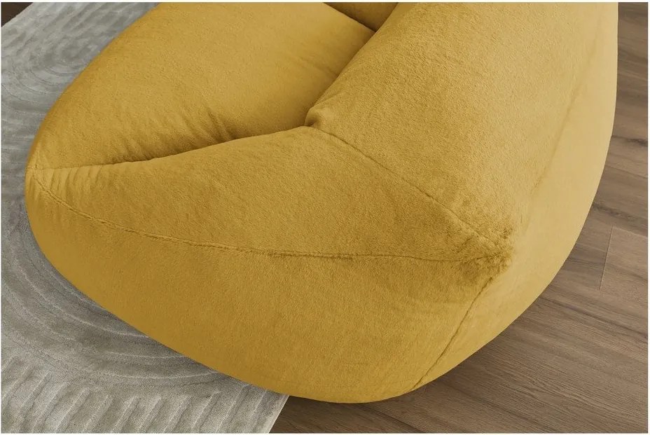 Žltý sedací vak z umelej kožušiny Lilibet – Bobochic Paris